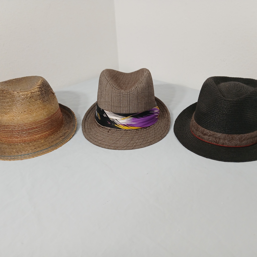 Stylish Men's Fedora Hat - Black, Brown, Tan